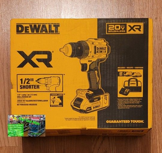 New Dewalt 20v XR Brushless Cordless Drill Driver Kit $140 Firm. Pickup Only