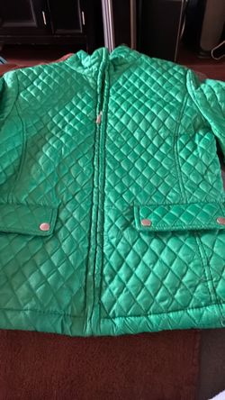 New Jane AshleyGreen Quilted Puffer Jacket