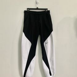 Nike Fleece Black And White Colorblock Sweatpants Size S