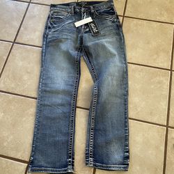 (A12) Mens Bootcut 30x30 Blue Denim Jeans Néw