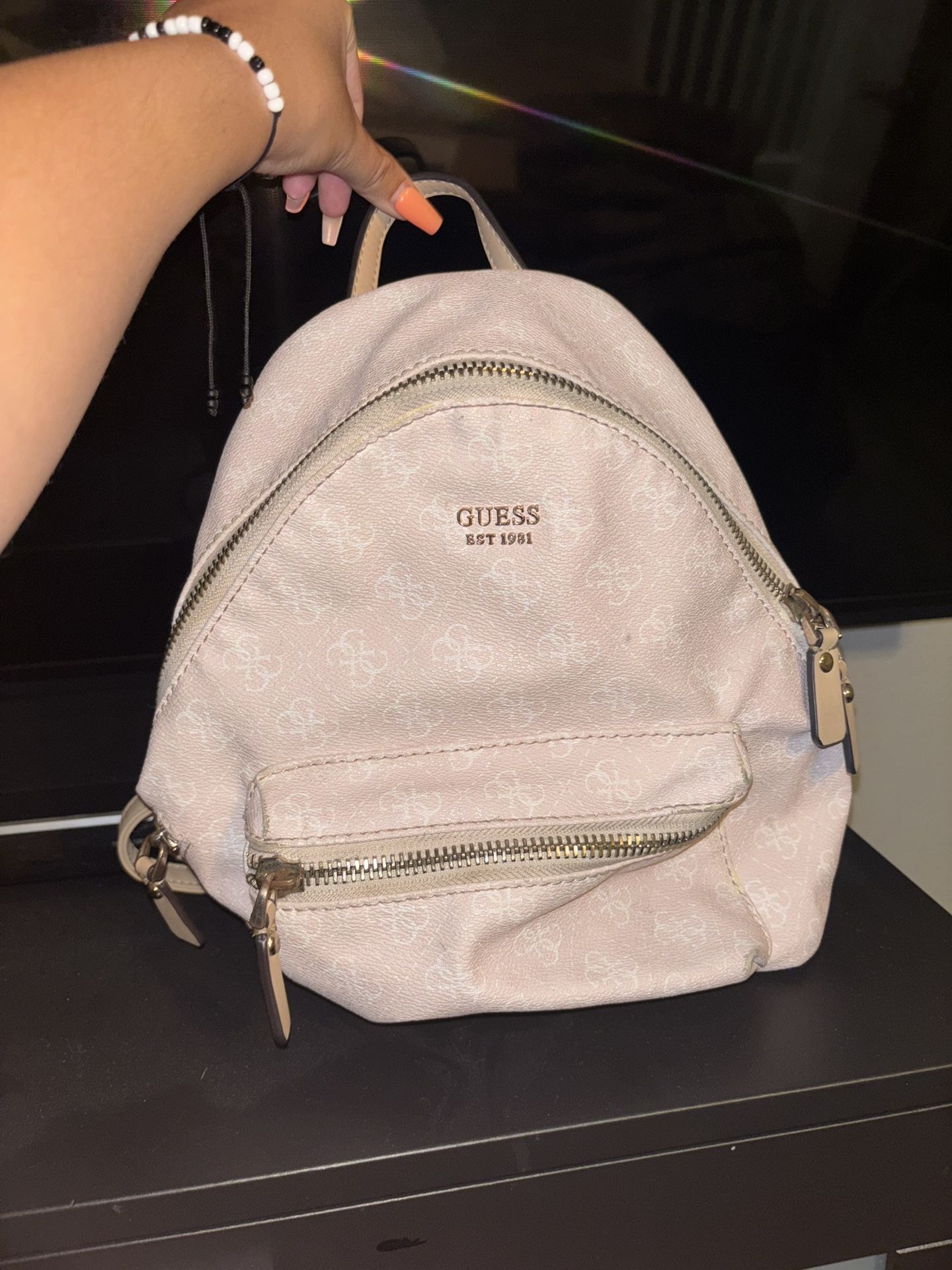 Guess pink small backpack