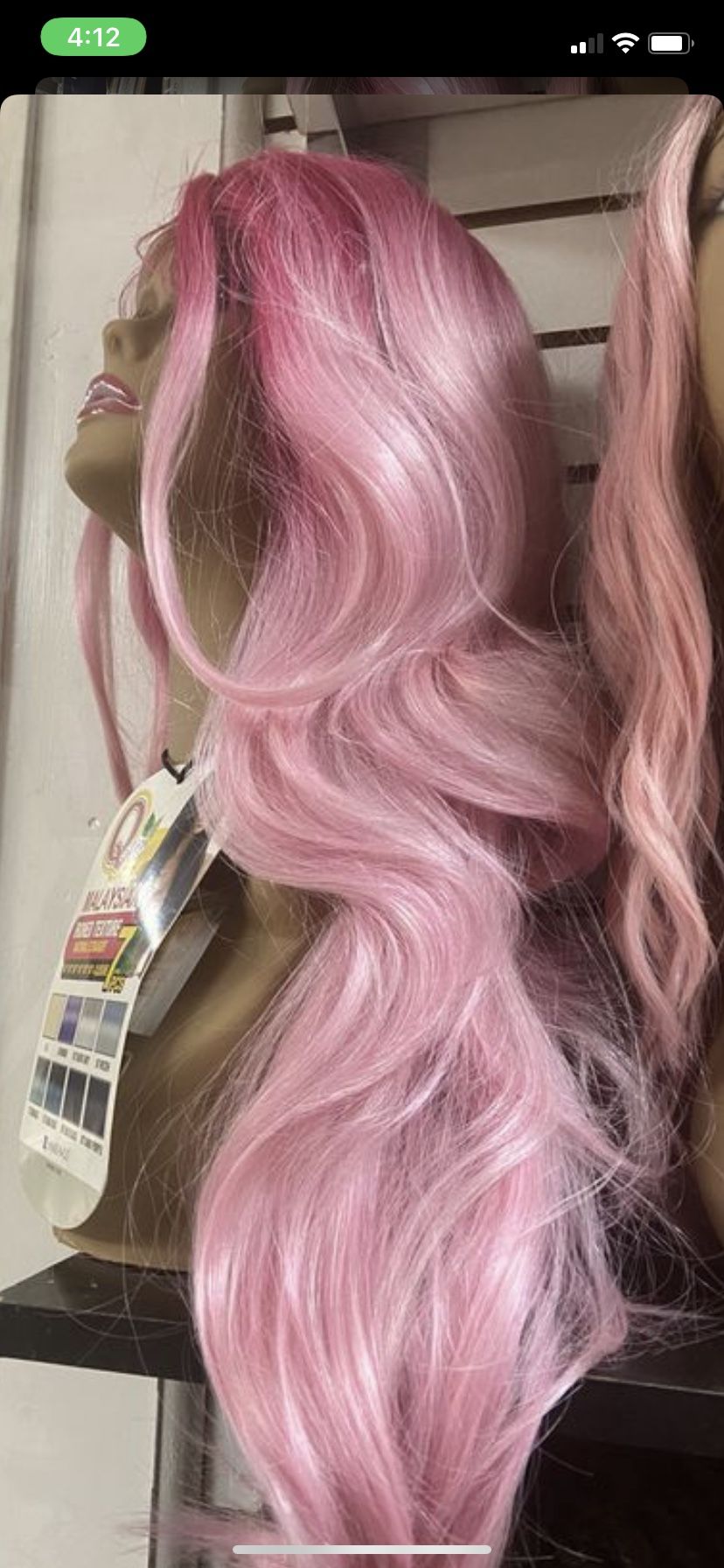 New pink lace front wig