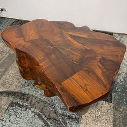 Burl Wood Coffee Table Solid Wood