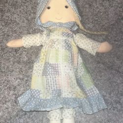 The Original HOLLY HOBBIE Rag Doll 1974  Knickerbocker 16” American Greetings