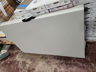 8 ft. Fold-in-Half Resin Table; Almond