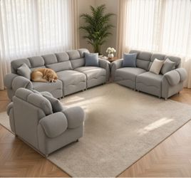 Cloud 3 Piece Couch Set, Deep Seat with Pillow