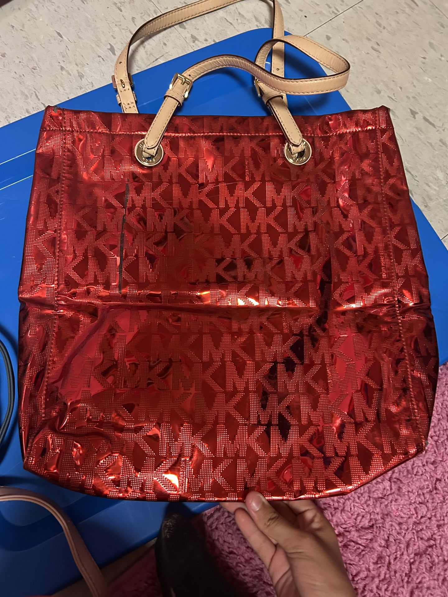 Red Michael Kors Purse