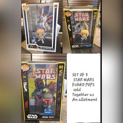 Set of 3 Star Wars Funko Pops, sold together as an allotment only read description for details