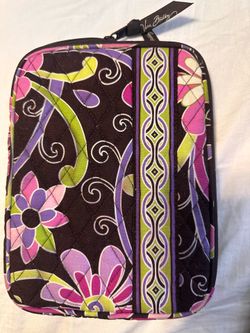 Vero Bradley purple floral E-Reader Tablet Sleeve/carrier case 7X9