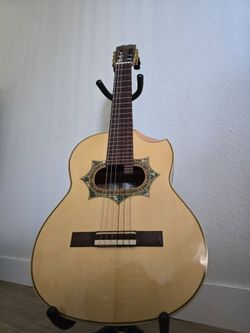 Handcrafted Paracho Requinto Guitar by Luthier Marco A. Alfaro Jiménez