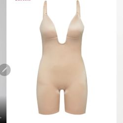 Suit Your Fancy Plunge Low-Back Mid-Thigh Bodysuit