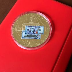 100$ Dollar Bank Note Coin 