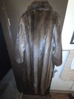 Full length beaver coat