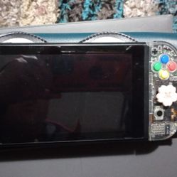 Nintendo Switch With Snorlax Case & Super Mario Odyssey Game