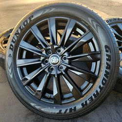 22" Toyota Tundra New Gloss Black OEM Wheels And Tires