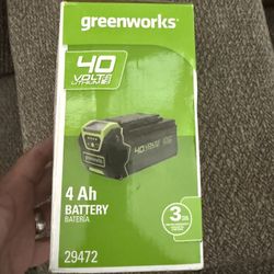 BRAND NEW GREENWORKS 40 VOLT 4AH LITHIUM ION BATTERY ONLY $100 RETAILS FOR $130