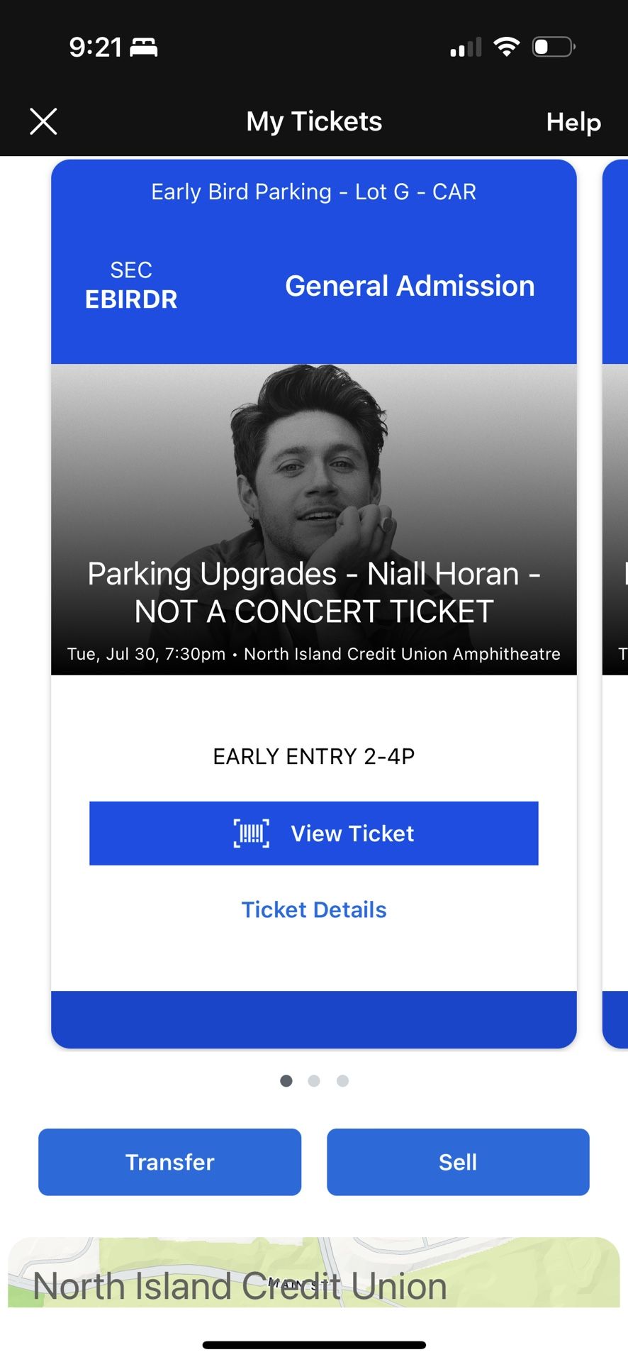 2x Niall Horan Concert Tickets + Early Bird Parking