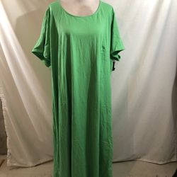 Jessica London Green Short Sleeve Dress - Womens 36W, NWT, Bust 31.5”, Length 55”