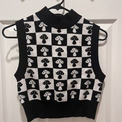 Womens Small Sweater Vest Top 