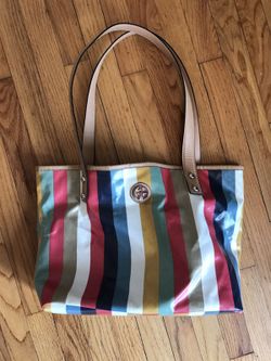 Striped purse