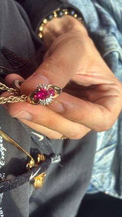 Heart ruby ring