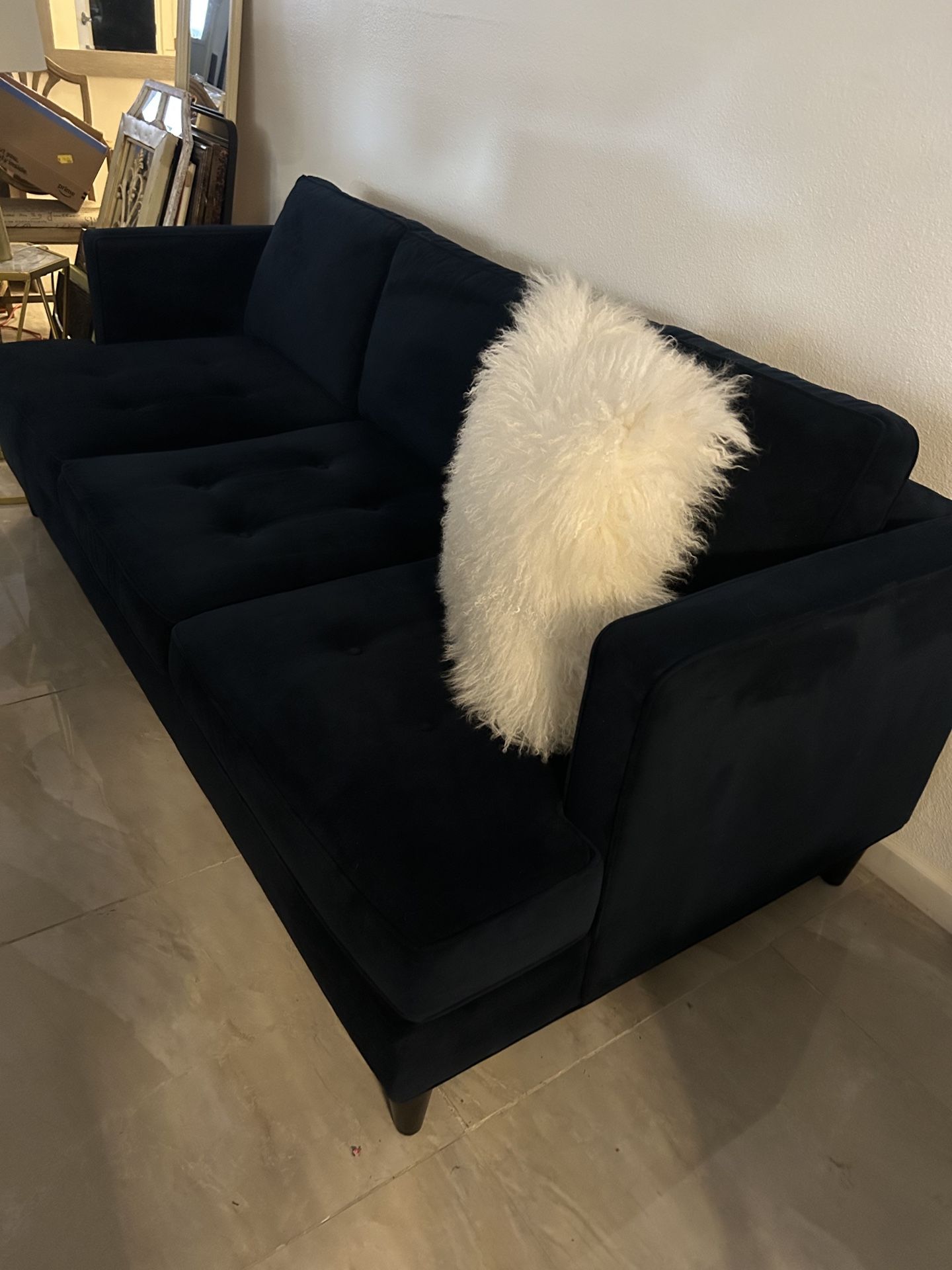 Blue Velvet Couch