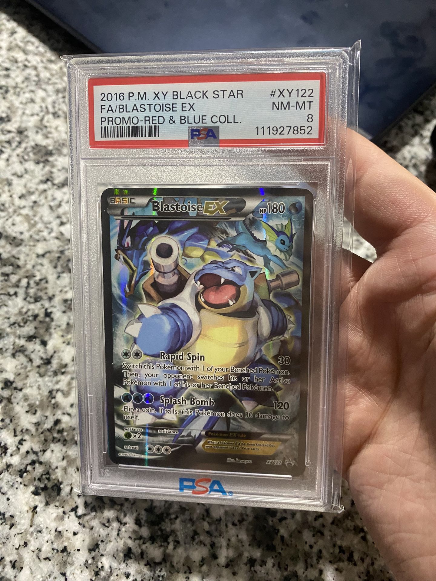 Pokemon Blastoise Ex Black Star Promo Xy122 Psa 8