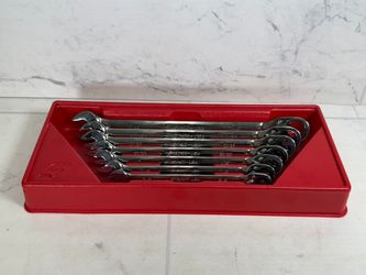 Snap-On SOXRR707A SAE 7-Piece Ratcheting Combo Wrench Set Polished Chrome (A1G009594)