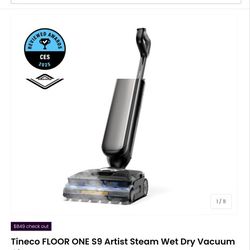 NEW- Tineco FLOOR ONE S9 Artist Steam Wet Dry Vacuum Cleaner
 -original Price 949