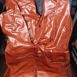 Ben Affleck Batman Vs Superman Brown Leather Trench Coats. Available In Different Sizes 