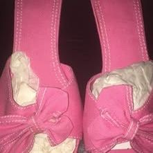 Avon Pink Denim Bow Slide