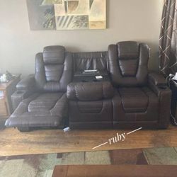 Brand New By Ashley 💥 Owners Box Power Reclining Sofa | 39$ Down Payment 💥 90 days same as cash @ Fastest Delivery 🚚