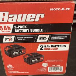 BAUER 5AH  2/ PACK BATTERY BUNDLE.  Read Below 