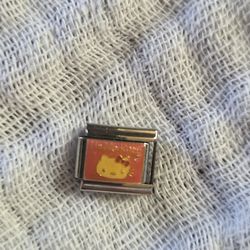 Classic Y2K/Vintage Sanrio Hello Kitty Stainless Steel 9mm Italian Charm