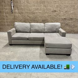 Gray Sectional Couch Sofa w/Reversible Chaise (DELIVERY AVAILABLE! 🚛💨)