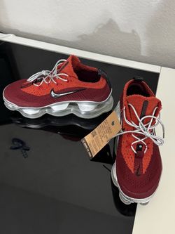 Nike Air Max Scorpion FK DJ4701-700 Fire Red Burgundy Silver Women’s Size 7