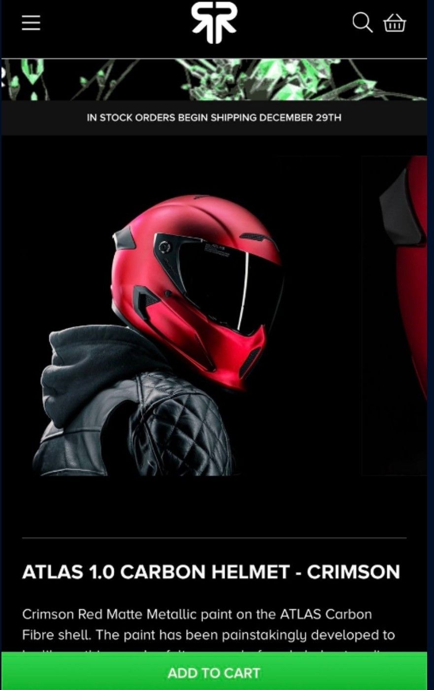 Ruroc Atlas 1.0 Carbon Motorcycle Helmet for Sale in Bakersfield