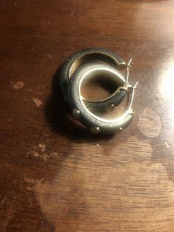 Leather Stud Earrings