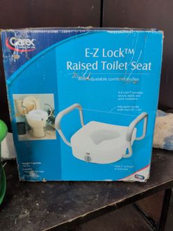 E-z lock raised toilet seat
