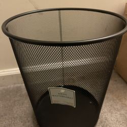 Black Mesh Trash Waste Basket 