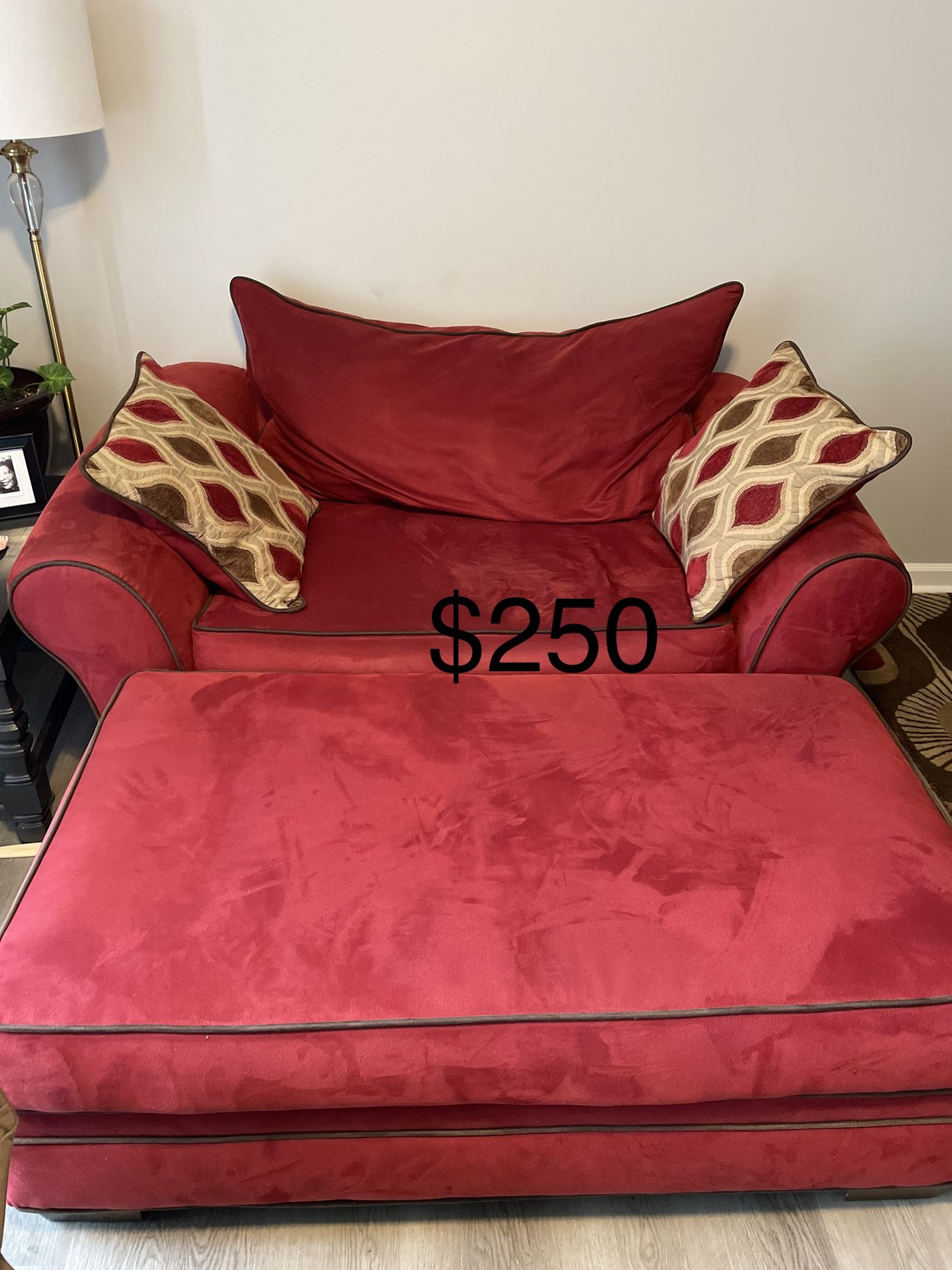 Over Sized Chair And Ottoman