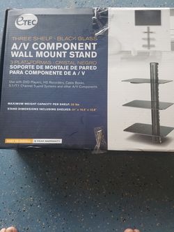 A/V component wall mount stand