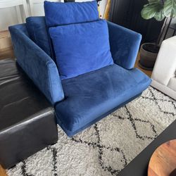 Oversized Blue Chair