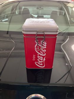 Coca-Cola Retro Metal Tin with Latch Lid