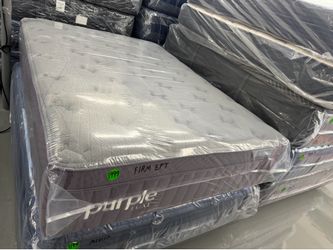 QUEEN SIZE PURPLE LUXE REJUVENATE PILLOW TOP MATTRESS & BOX SPRING BED SET