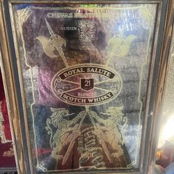 Chivas Antique Mirror Whiskey Scotch Man cave 