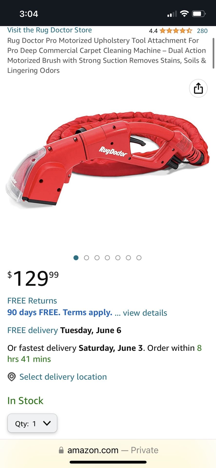 Rug Doctor Pro Deep w/upholstery Tool Attachment for Sale in Aurora, IL