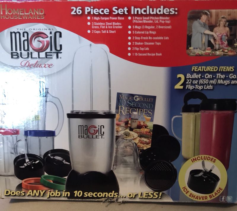 Magic Bullet 26-Piece Mixer & Blender Set With New Ice Shaver
