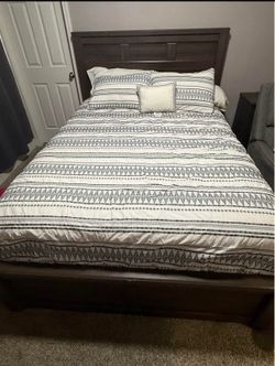Queen Bed, Night stand, and Chest Dresser