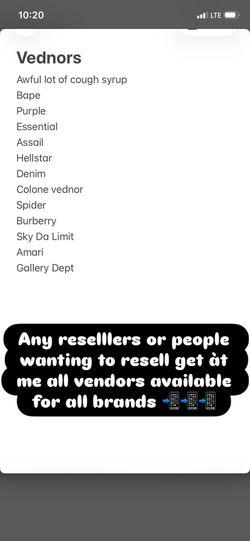 VENDOR LINKS FOR RESELLING